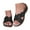 Black, variant on Orthopedic Dressy Wedge Sandals for Women 2025 Boho Beach Summer Arch Support Open Toe Mid Heel Dress Slides