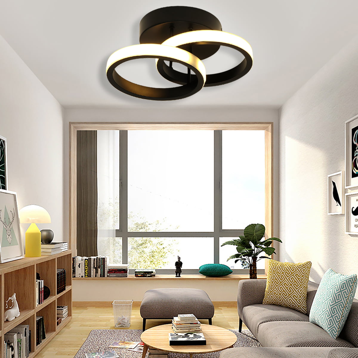 6W 12W 15W 18W LED Acrylic Shade Ceiling Lamp Flush Mount Pendant Light Fixtures 