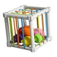 thumbnail image 4 of Clasificador de formas de bebé, contenedor sensorial de juguetes con cuerda elástica, juegos de entrenamiento de habilidades motoras finas, cubo de al, 4 of 8