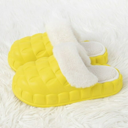 

CoCopeanut Waterproof Cotton Slippers For Men Women Home Thick Soled Man s Couple Slippers Winter Warm Plush Slides Home Indoor Shoes