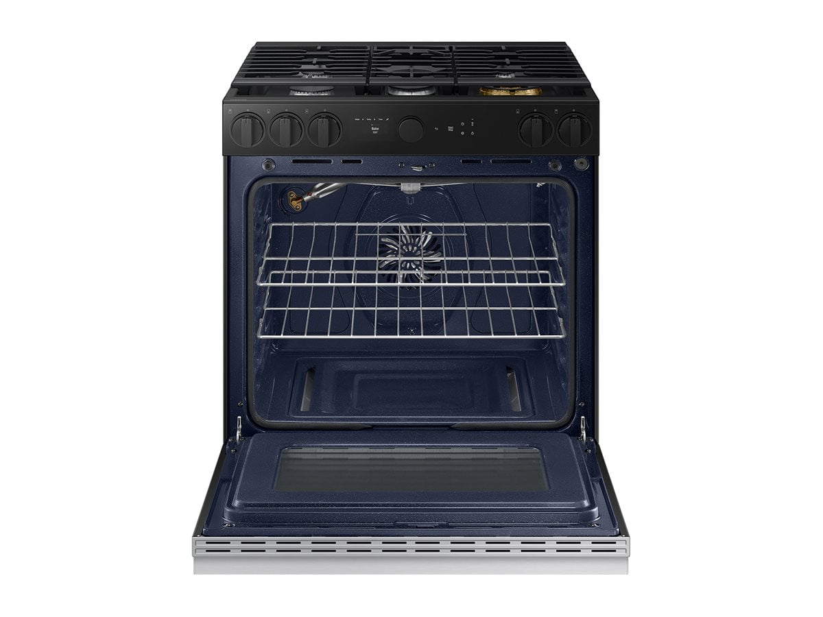 Samsung Bespoke NSG6DG8500SRAA - Range - built-in - Wi-Fi - niche - width: 24 in - depth: 24 in - height: 35.9 in - with self-cleaning - stainless steel