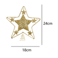 thumbnail image 2 of Navidad hierro forjado calado árbol superior estrella árbol de Navidad ornamento brillante decoración superior, 2 of 5