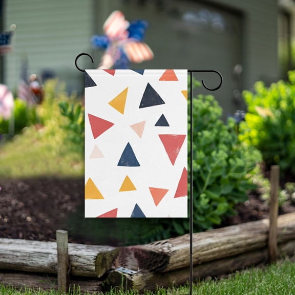 Yayeee Garden Flag 12" x 18" Double Sided Outdoor Yard Lawn Holiday Decorations, Abstract Triangles
