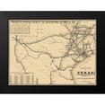 thumbnail image 2 of Hensoldt 14x11 Black Modern Framed Museum Art Print Titled - Texas Railroad System - Hensoldt 1883, 2 of 5