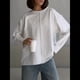 thumbnail image 4 of Camisetas de Larga Extragrandes para Mujer, Camisetas Básicas de Cuello Redondo, Tops de Otoño, Ropa Informal de Entrenamiento Y2K. L, 4 of 10