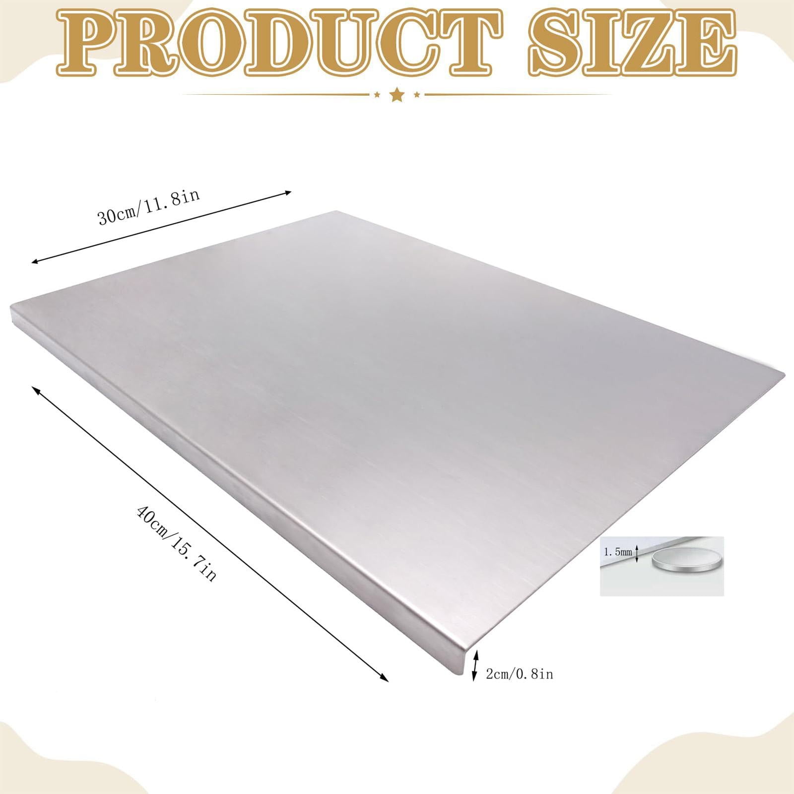 FURNIX Food-Safe Stainless Steel Cutting Board,Heavy-Duty Kitchen Chopping Board,Large Prep Board,Knife-Friendly Cutting Surface,Low-Maintenance Kitchen Tool,Dishwasher-Safe Cutting Board