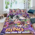 thumbnail image 2 of Sing 3: La Película Conjunto de sábanas temático, trío de piezas, cómodo y amigable con la piel, diseño único, regalo de decoración para el hogar para familiares, amigos y fans, 90 cm * 190 cm, 2 of 6