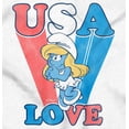 thumbnail image 2 of Vintage Smurfette Cartoon USA Love Women Plus Size Graphic Tee Tees Brisco Brands 2X, 2 of 4