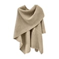 thumbnail image 5 of DeHolifer Women's Elegant Shawl Wrap - Cross Front Solid Color Poncho Cape - Wrap Topper Knitted Cardigans Sweater Shawls, 5 of 5