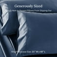 thumbnail image 5 of Soft & Silky 500 Thread Count 100% Cotton Sateen, Smooth With A Classic Opening, Set Of 2 King Pillow Cases (Navy Blue), 5 of 8