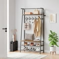 thumbnail image 4 of COZONY Hall Tree Entryway Bench with Storage, Wood-Look Metal Frame, 4 of 9
