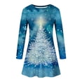 thumbnail image 3 of Tarmeek Christmas Dress,Ugly christmas Sweater Women's Fashion Christmas Christmas Tree Print Long Sleeve Round Neck Dress Xmas Gifts for Women, 3 of 4