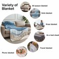 thumbnail image 6 of Flannel Fleece Throw Blanket Ocean Blue Water Ripples Lightweight Soft Plush Blankets,Abstract Geometric Gradient Cozy Warm Throw Blanket for Couch Sofa Bed Car Office All Season Use 40x60in, 6 of 9