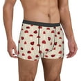thumbnail image 4 of Cauagu Ladybug With Mushroom Print Boxer Briefs for Men,Comfortable Breathable Men's Underwear Moisture Wicking Underpants -Small, 4 of 8