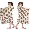thumbnail image 4 of White Bigfoot and Footprint Pattern Hooded Bath Towel，50"x30" for Ages 3 To 12 Kids, Quick Dry Lightweight Soft Microfiber Hood Beach Towel Cover Up for Kids, 4 of 7