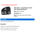 thumbnail image 2 of 4WD Switch - Compatible with 1998 - 2001 Oldsmobile Bravada 1999 2000, 2 of 2