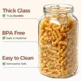 thumbnail image 5 of 3-pack 78oz Large Square Airtight Glass Jars For Bulk Food  Holds A 4lb Bag Of Sugar Or 5lb Rice Wide Mouth Canister Flour Coffee & Pantry Organization, 5 of 8