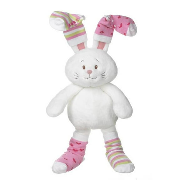 Hoppity Socks Pink Bunny Plush by Baby Ganz (0-12 Months)