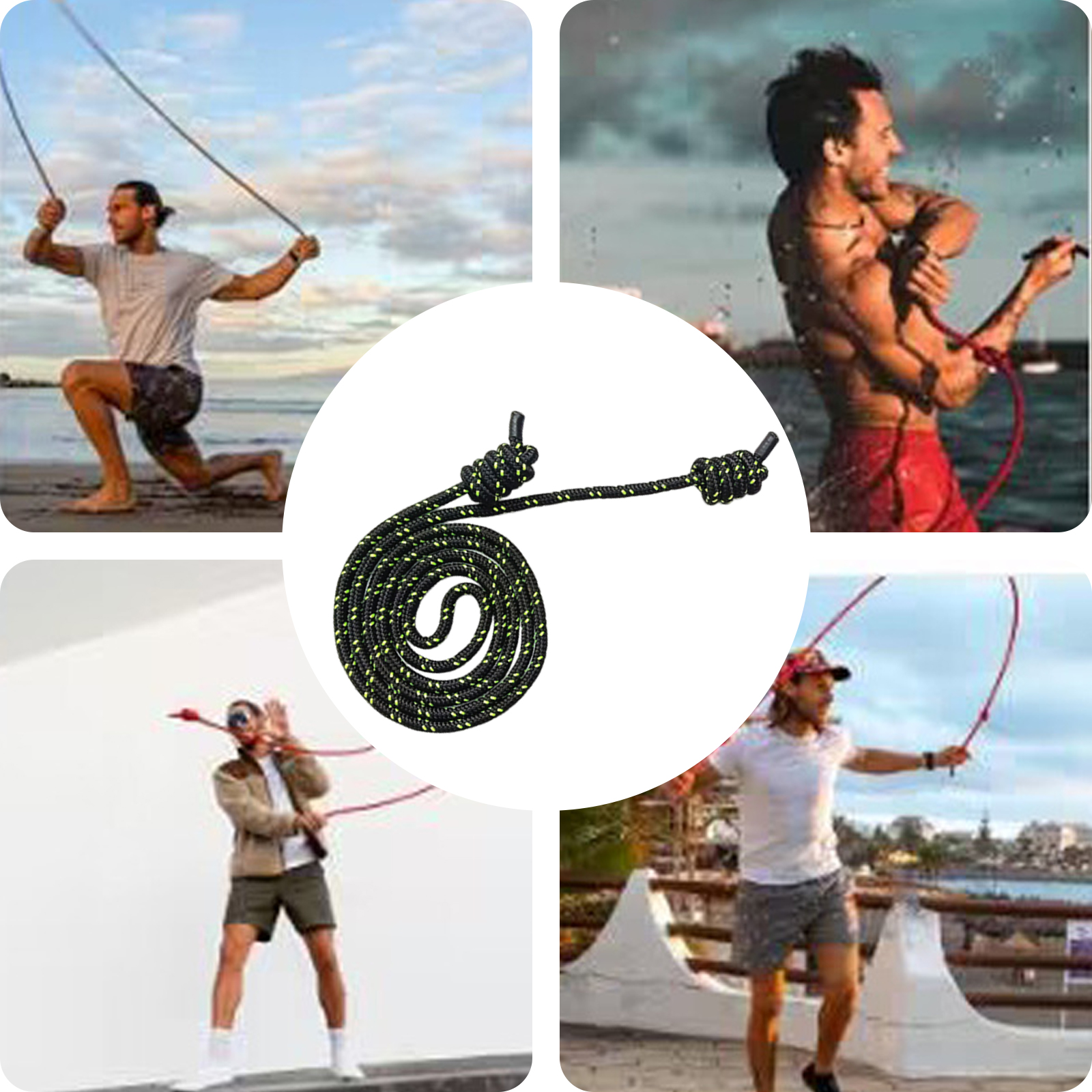 Flow Exercise Jump Rope for Fitness, Adjustable Exercise Jump Rope for Men & Women, Double Woven Workout Rope for Home Gym, Cardio, Indoor/Outdoor Training (Beginner Friendly)
