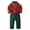 Red + Dark Green, variant on IBTOM CASTLE Toddler Baby Boys Baptism Christening Outift Gentleman Bowtie Shirt + Long Suspender Pants Wedding Birthday Formal Tuxedo Overalls Clothes