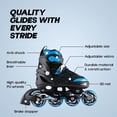thumbnail image 3 of Konex Patins en Ligne à 4 Roues / Chaussures de Patinage à Roulettes à Roues en Pu Réglables pour Garçons et Filles (Très Très Grand, 43-45, Bleu) Stables et Rapides : Profitez de la Stabilité et de la Vitesse avec des Composants de Haute Qualité, 3 of 5