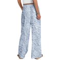 thumbnail image 5 of kaondbfi Dress Pants Women Petite High Waisted Wide Leg Summer Beach Vacation Women's Pants Casual Trousers, 5 of 8