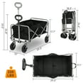 thumbnail image 5 of Ktaxon Collapsible Wagon Cart Foldable, Heavy Duty Folding Wagon with All-Terrain Wheels, Portable Beach Camping Shopping Garden Cart, 220LBS, Black, 5 of 10