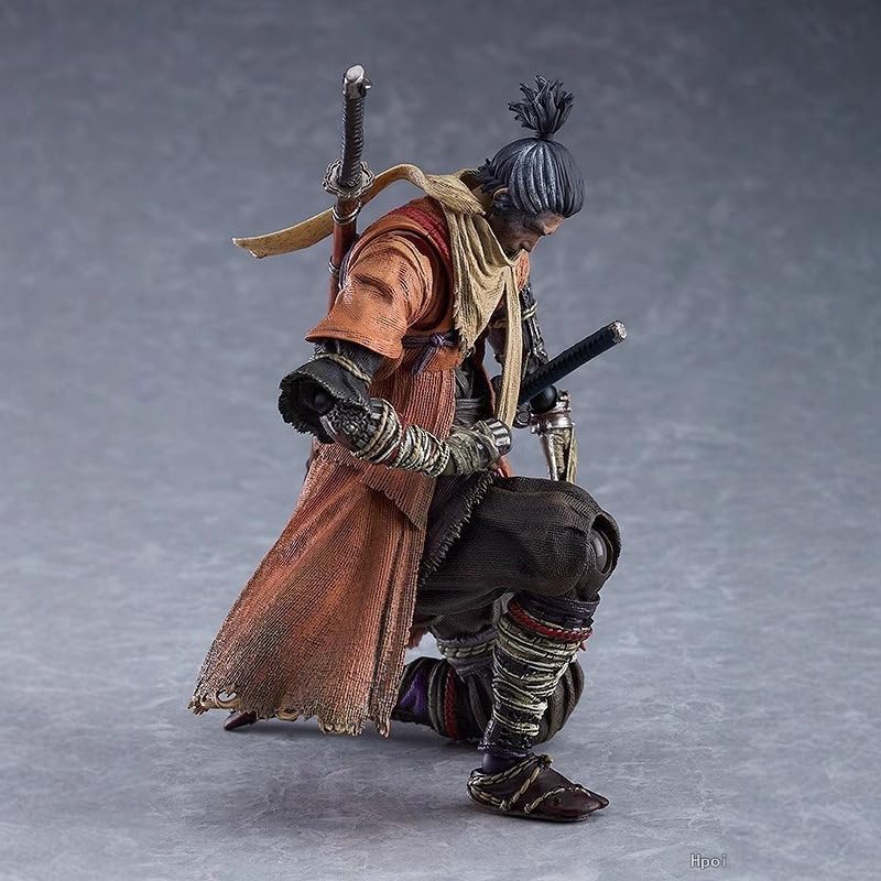 New Sekiro Figure, Fighting Standing Sekiro Action Figures 15cm/5.9inch PVC Character Figurine Cosplay Model Collectible Handicrafts for Anime Fans Gift