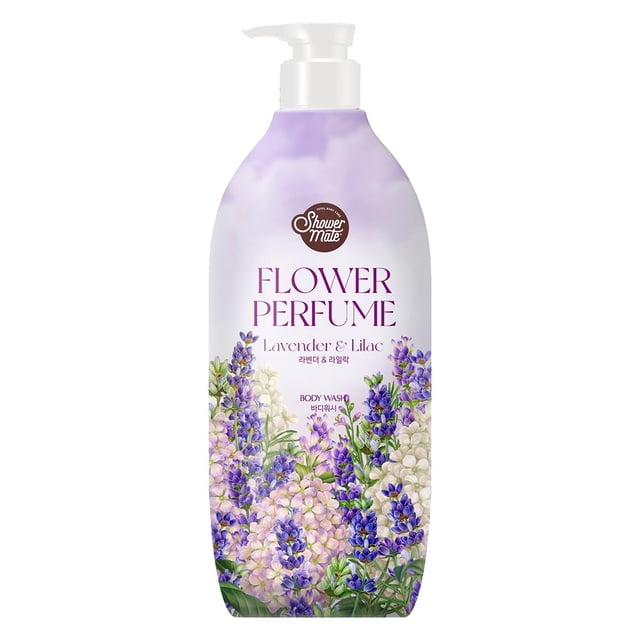 SHOWERMATE Flower Perfume Body Wash 31.7 fl oz 900 ml (Púrpura - Lavanda y Lila)