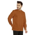 thumbnail image 3 of Bestman Mens Solid Shirt Mandarin Collar Long Sleeve Button-Up Formal Shirts Office Wear, 3 of 7