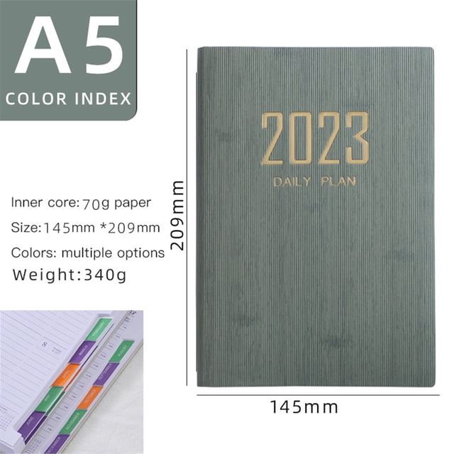 Agiferg Schedule Notepad Inside Page A5 Efficiency Manual Planning Notebooks