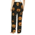 thumbnail image 2 of Halloween Pajama Pants Women, halloween-pumpkins Halloween Costumes Sweatpants Soft Sleep Lounge Pants, Casual PJ Bottoms Pants with Pockets, 2 of 7