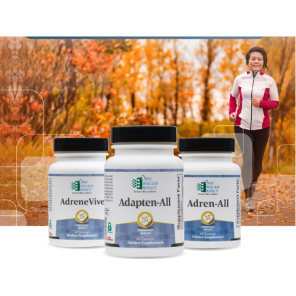 Ortho Molecular Adapten-All – Adrenal Support Supplement – Stress Response & Energy Balance – 60 Capsules
