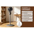 thumbnail image 5 of Standing Fan for Bedroom, 2026 Upgraded Whole Room Air Circulator, 90ft Airflow, 30dB Quiet DC Motor Cooling Device, 90° Oscillating Pedestal with Remote, 3 Speeds, USB, Adjustable Height for Home, 5 of 16