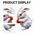 thumbnail image 2 of ICERUN 2Pcs Garden Statues,Resin Rabbit Sculpture Garden Decorations,Faux Fur Texture Outdoor Statues,Style2, 2 of 5