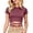 W10-Brick Red, variant on Ulitacool Womens T Shirts Short Sleeve Solid Color Round Neck Tops Elegant Clothes 2Xl White