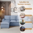 thumbnail image 6 of Walsunny Sectional Sofa couches set Oversized U Shaped Sleeper bed Couch with Double Chaise 4-Seat Cloud Couch for Living Room Home Apartment Blue, 6 of 12