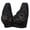Black, variant on Women Bra Sexy Lace Front Closure Underwear Comfortable Wide Shoulder Strap Brassiere for Daily Wear