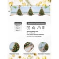 thumbnail image 4 of Christmas Tree Mantel Scarf Fireplace Decorations for Living Room, Summer Beach Palm Leaves Snowman Conch Starfish Fireplace Mantel Scarf Cover Runner for Thanksgiving/Christmas Decor 90"x17", 4 of 6
