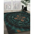 thumbnail image 2 of Ahgly Company Indoor Round Patterned Black Novelty Area Rugs, 7' Round, 2 of 6
