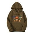 thumbnail image 5 of Sweatshirt for Women Long Sleeved Hooded Sport Hooded Print Halloween Winter Sweatshirt Brown Womens Blouse, 5 of 5