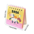 thumbnail image 2 of LSLJS 2026 Calendar - Cartoons Horse Illustration 2026 Wall Calendar Cute Mini Desk Ornament Calendar Study Planner for Holiday Decorations, 2 of 5
