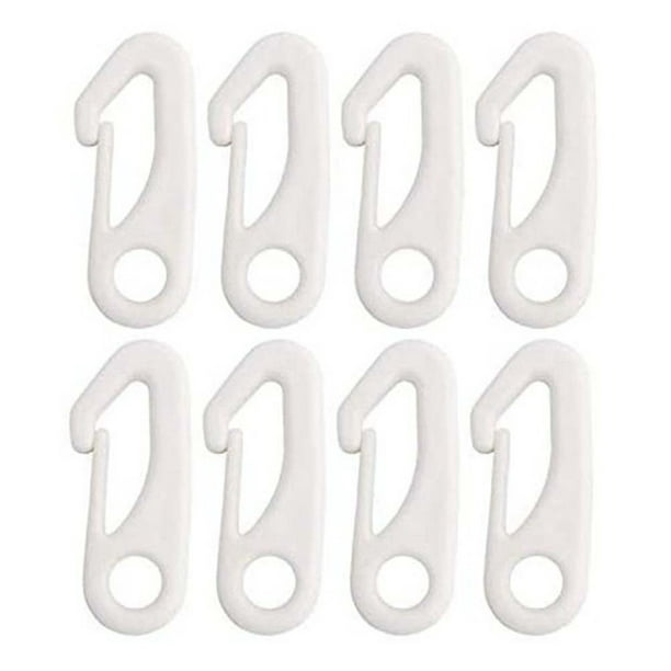 Luckyn 24 Pcs Heavy Duty Flagpole Snap Hook Clips Flag Pole Attachment  Accessories Tool,White 