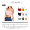 thumbnail image 2 of FashionMille Women Basic Casual Yoga Workout Adjustable Spaghetti Strap Cami Crop Top Shirt, 2 of 5