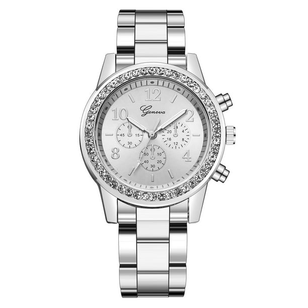 TIMIFIS Watches for Women Women Horloge de Mo en Acier Inoxydable Casual Robe Poignet Cristal - Solde d'Été