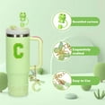 thumbnail image 4 of YWC-8PCS Green Cup Accessories Set For Stanley 30oz 40oz,Including Boot,Spill Proof Stopper,2PCS Stanley Straw Cover and 2PCS Sticker Letter (Letter C), 4 of 4