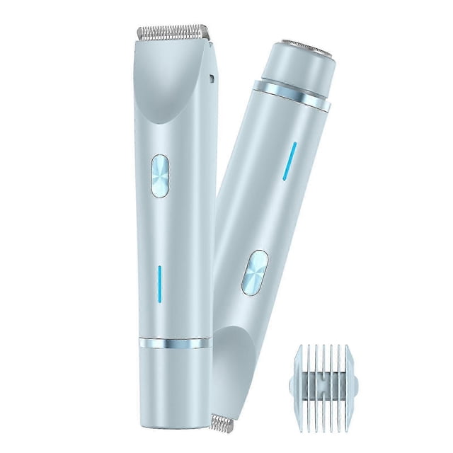 Beauty Bloom 2.0, Tondeuse Bikini Électrique 2 en 1 pour Femmes, Ipx7 Utilisation Humide et Sèche (Bleu)