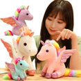 thumbnail image 2 of Unicornio de dibujos animados, Animal relleno, lindo juguete de peluche, regalo para niñas, almohada suave, Pentant, regalo de cumpleaños, cosas de unicornio para bebés pequeños, 2 of 5