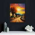 thumbnail image 4 of Nawypu Village Canvas Wall Art for Living Room Village under Colorful Sky Black Framed Wall Art Canvas Prints for Home Living Dining Room Kitchen Decor, 4 of 4