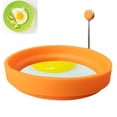 thumbnail image 2 of 4 Pack Nonstick Silicone Egg Ring Pancake Mold, Round Egg Rings Mold, Orange, 2 of 9